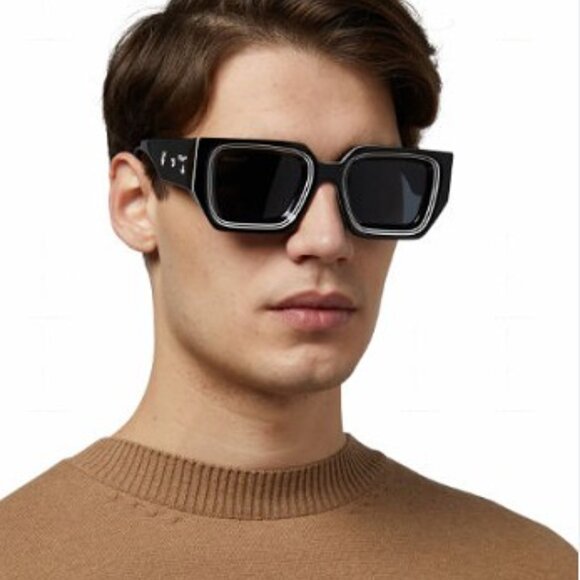 Off-White OERI048 FRANCISCO 1007 Square Sunglasses – Black/Grey - Picture 4 of 10